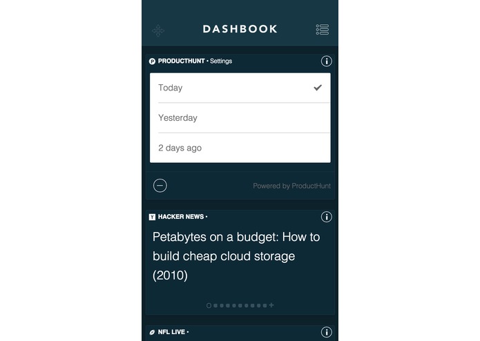 Product Hunt Dash – screenshot 2