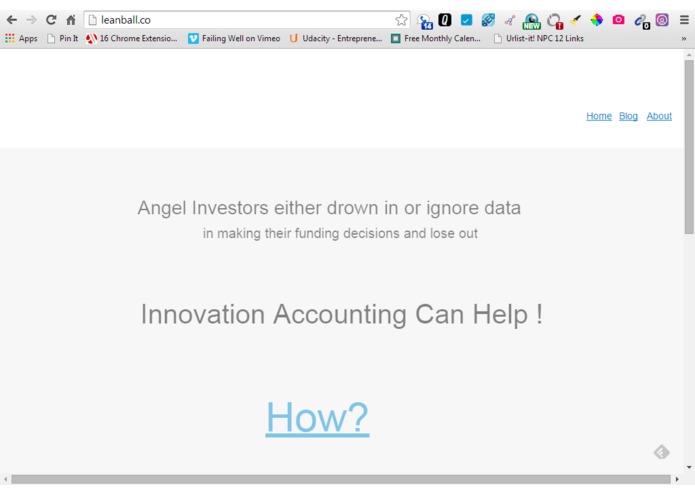 LeanBall 1Pager - Innovation Accounting for Angels – screenshot 1
