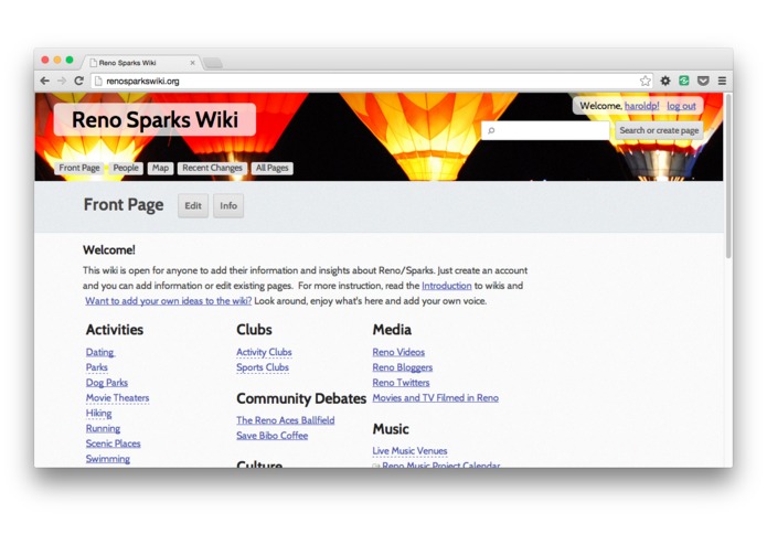 RenoSparksWiki – screenshot 1