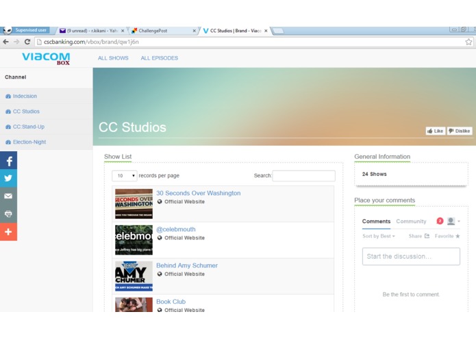 Viacom Box - Yhack 2014 – screenshot 3