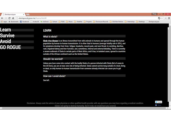 EbolApocalypse.me – screenshot 3