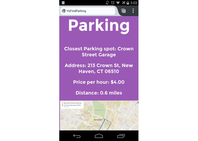 YOFINDPARKING (table 159) – screenshot 2