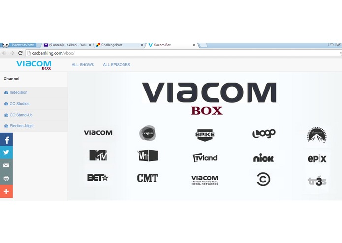 Viacom Box - Yhack 2014 – screenshot 1