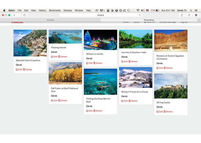 TraveLust Priceline API Table 43 – screenshot 1