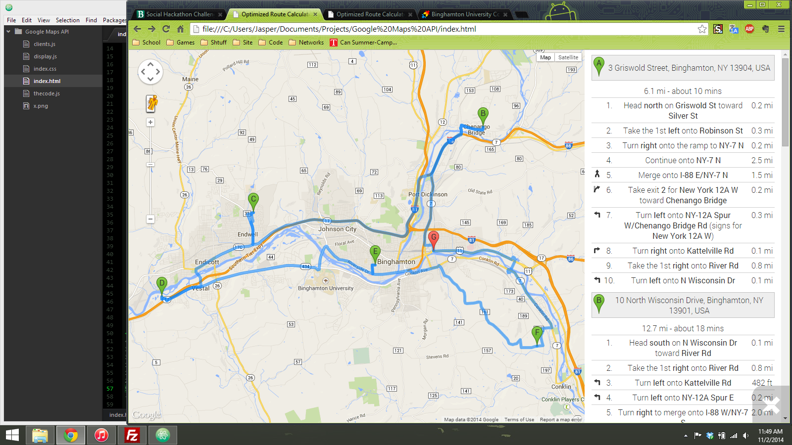 Optimized Route Calculator Devpost - Original