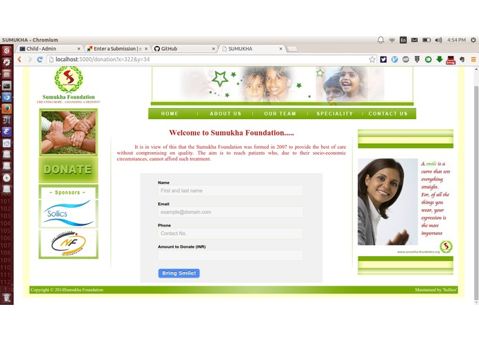 Sumukha Foundation Donation Portal – screenshot 3
