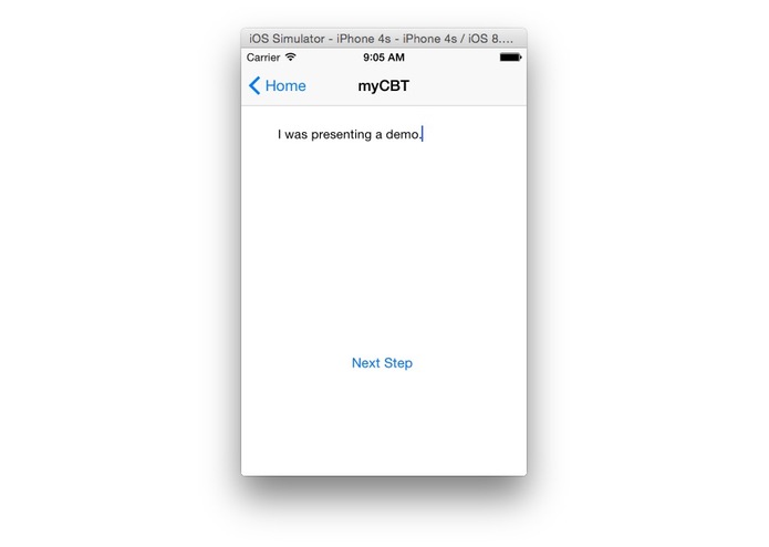 myCBT – screenshot 2