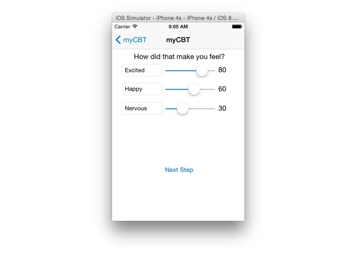 myCBT – screenshot 3