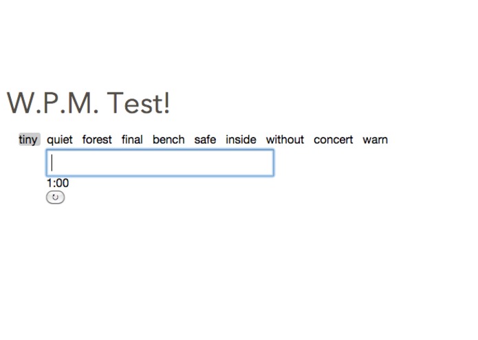 W.P.M. Test (Versal Gadget) – screenshot 1