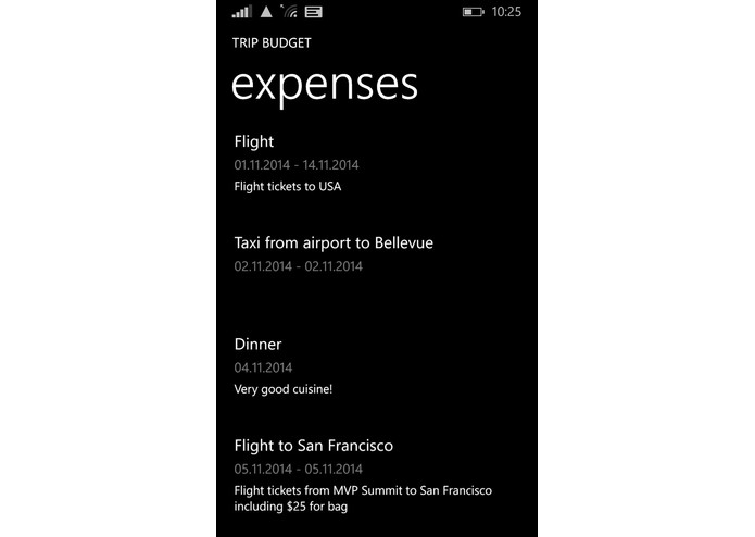 TripBudget – screenshot 1