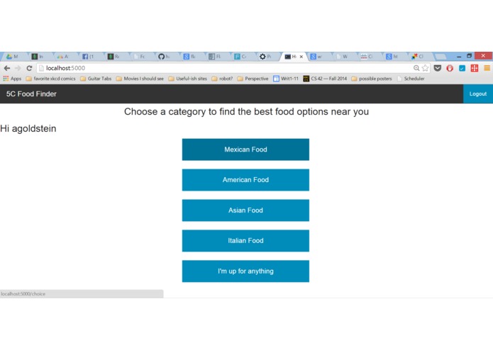 5C Food Finder – screenshot 1