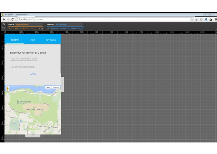 go2gether mobile app skeleton – screenshot 1