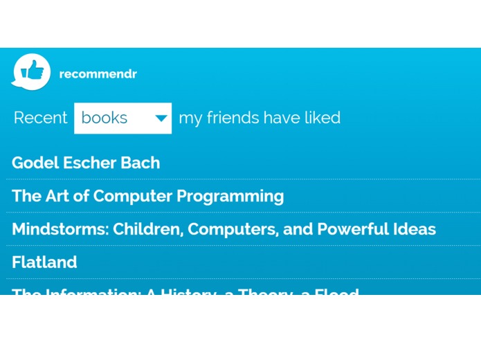 recommendr – screenshot 2