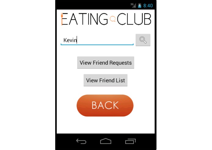 The Eating Club App – screenshot 1