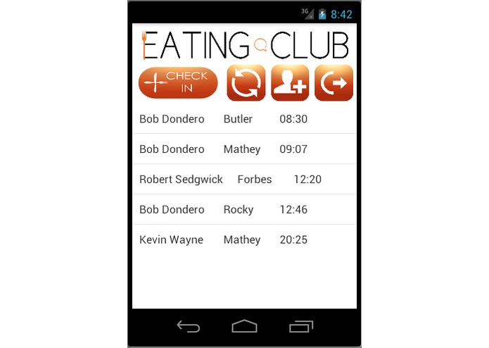 The Eating Club App – screenshot 4