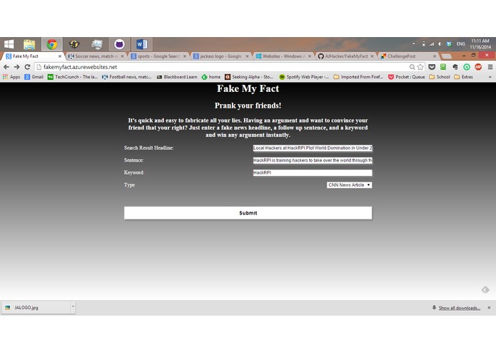 FakeMyFact – screenshot 1