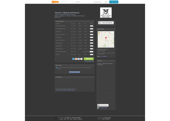 Thomas J. Meehan Scholarship Fund Event Registration – screenshot 2