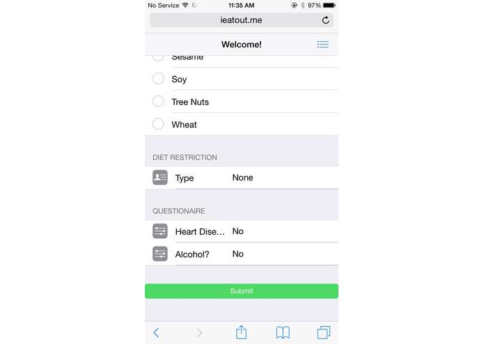 iEatOut – screenshot 2