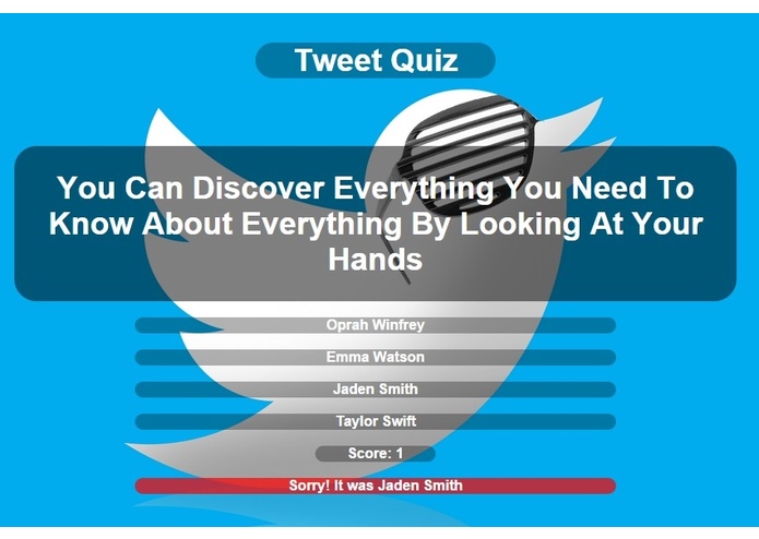 Celebrity Tweet Quiz – screenshot 1