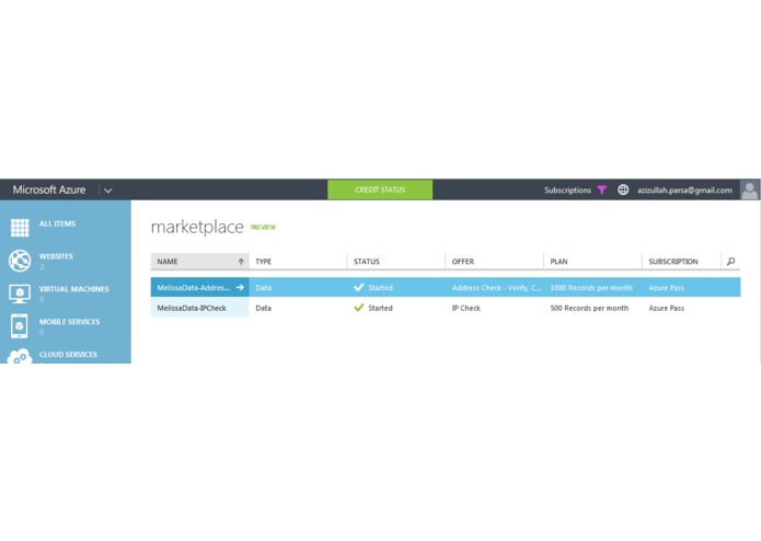 Microsoft Azuer and Android – screenshot 1