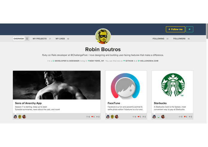 ChallengePost portfolio designs – screenshot 1