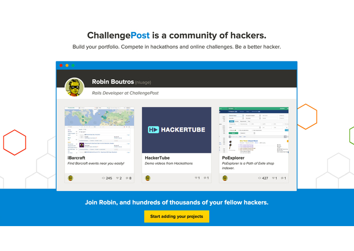 ChallengePost Homepage – screenshot 1