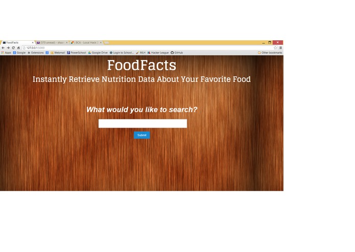 FoodFacts – screenshot 1