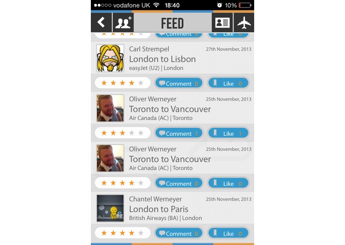 "FlyNRate" and is the TripAdvisor about airlines and airports and will bring back the joy of travelling back to millions of people. – screenshot 2