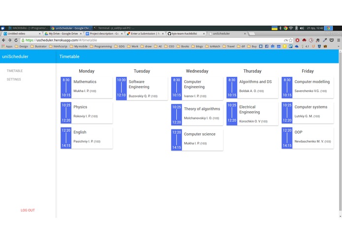 uniSchedule – screenshot 2