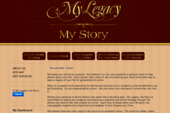 My Legacy, My Story