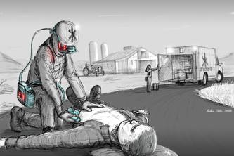 Augmented Ultrasound for Emergency Roadside Medical Diagnosis