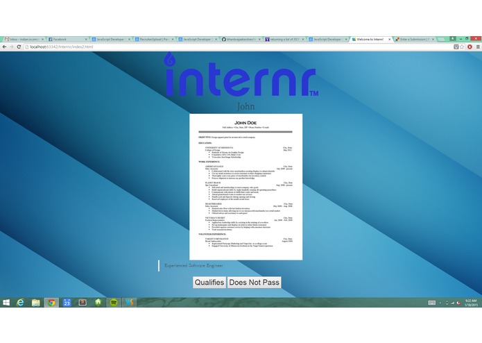 Internr – screenshot 1