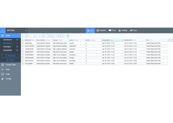 Internr – screenshot 2