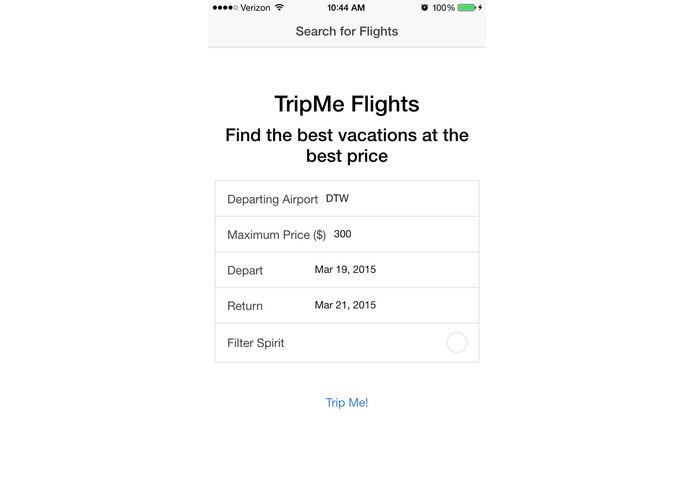 TripMe Flights – screenshot 1