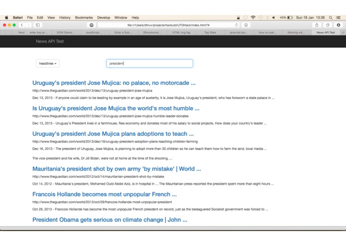 News Search RESTful API – screenshot 4