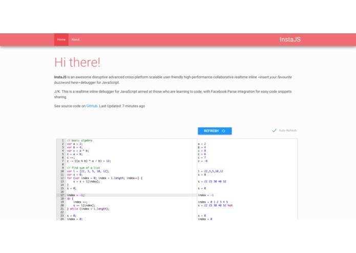 InstaJS – screenshot 1