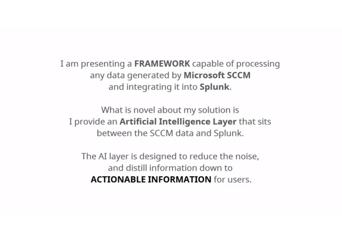 Splunk's Clairvoyant Artificially-Intelligent Hive Intelligence Connecting Microsoft SCCM – screenshot 1