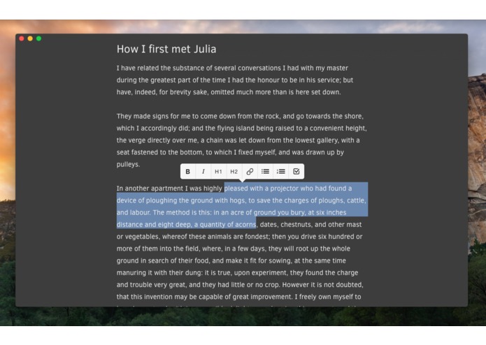 Alternote – screenshot 1