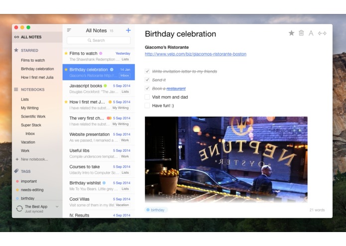 Alternote – screenshot 2