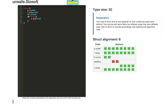 Golang sizeof tips