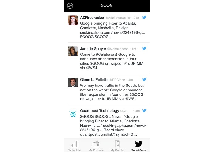 Watch real time stocks values, news, graphs and tweets – screenshot 6