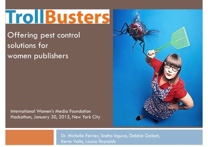 TrollBusters: Offering pest control for women online – screenshot 1
