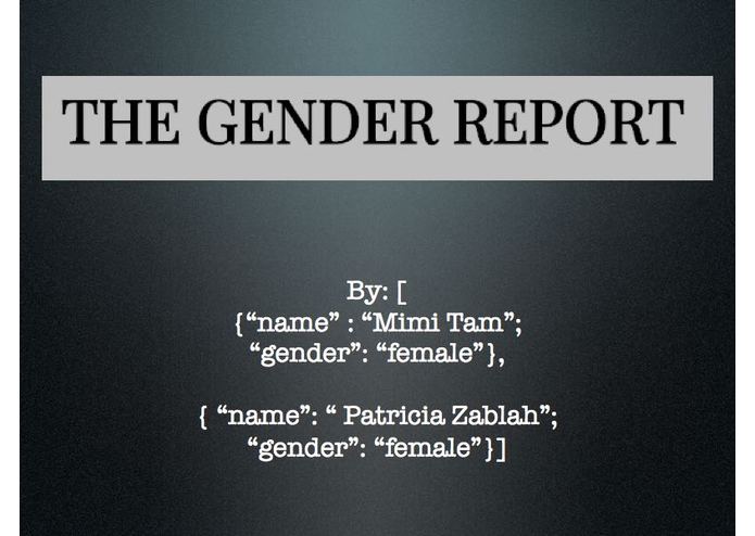 The Gender Report  – screenshot 1