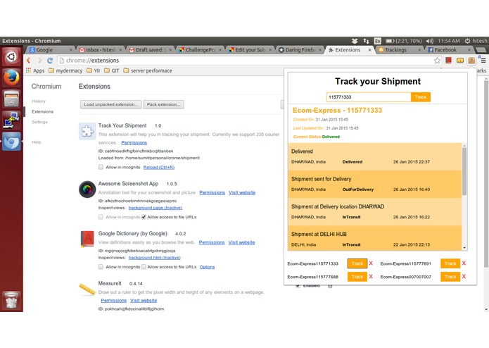 Shipment Tracker – screenshot 2