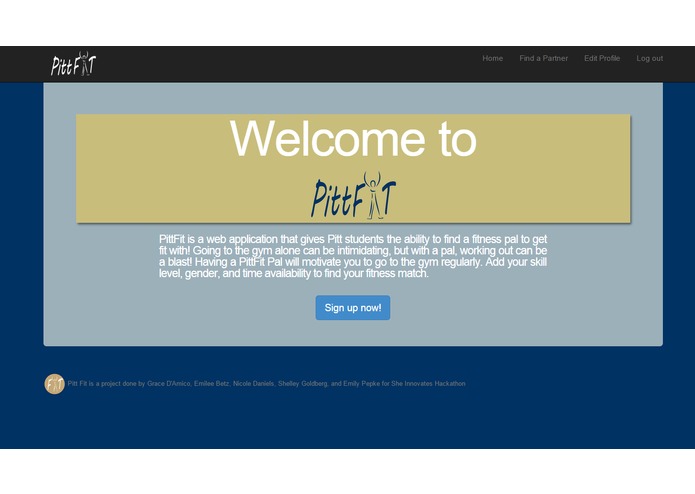 PittFit – screenshot 1