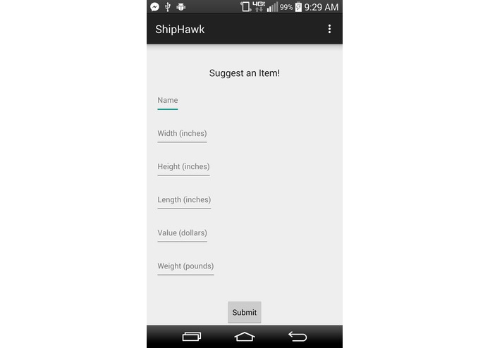 ShipHawk Database Suggestions – screenshot 2
