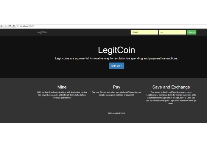 LegitCoin – screenshot 2