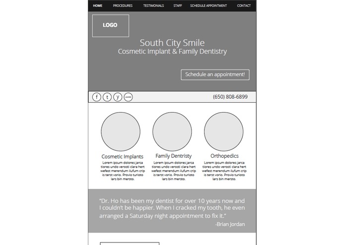 South City Smile Website – screenshot 3