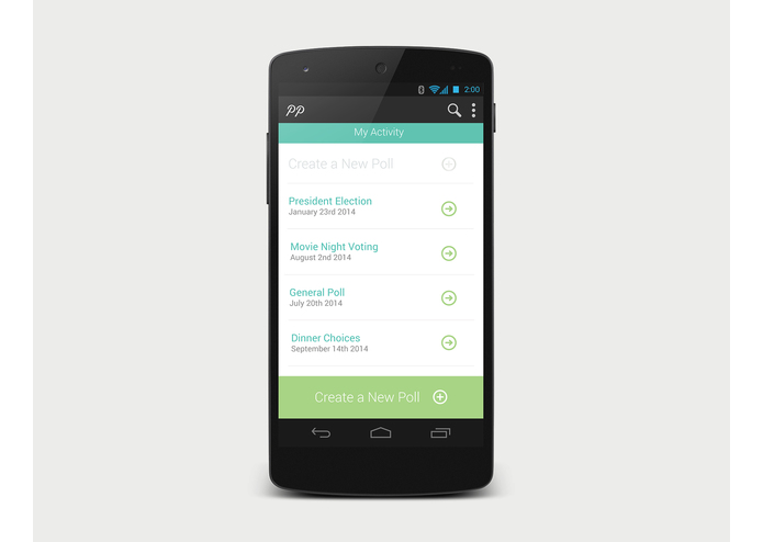 Android PearlPolling App – screenshot 3