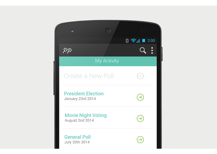 Android PearlPolling App – screenshot 2